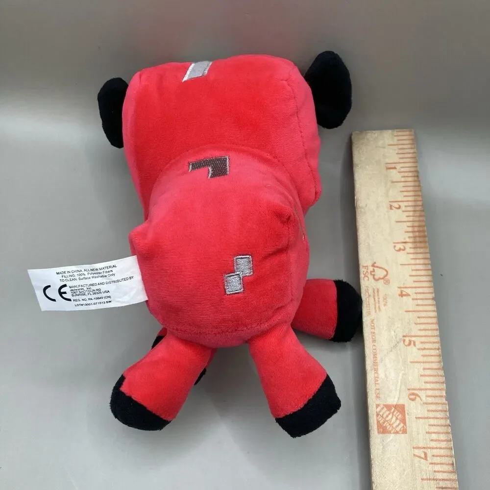 Minecraft Baby Mooshroom Plush Red Cow Bull Mojang 2013 Stuffed Animal Gift